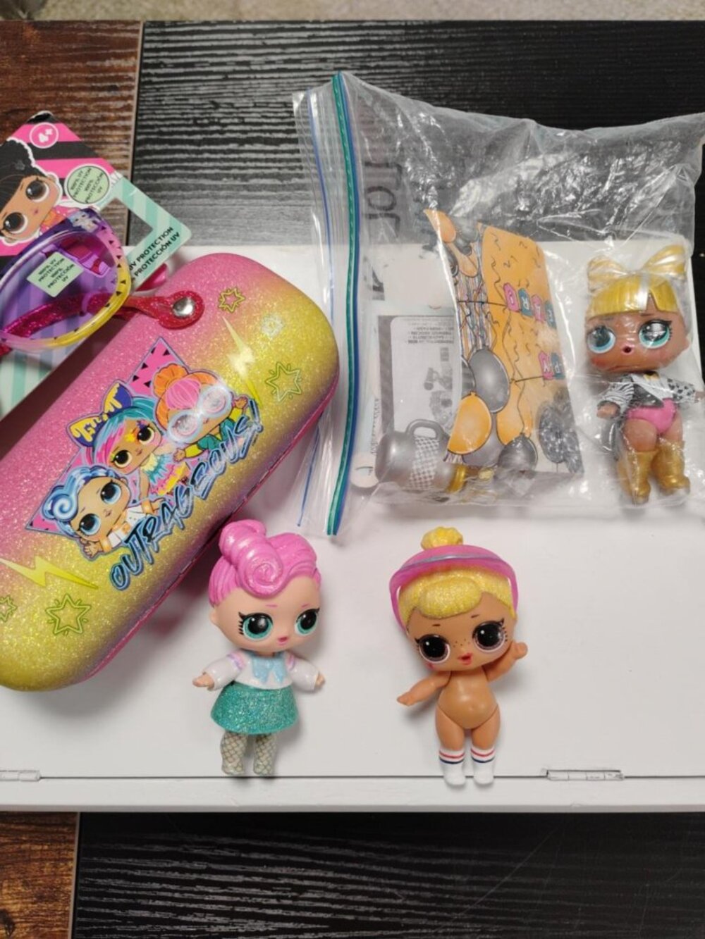L.O.L. Surprise Doll & Accessories Lot + Sunglasses Case Set